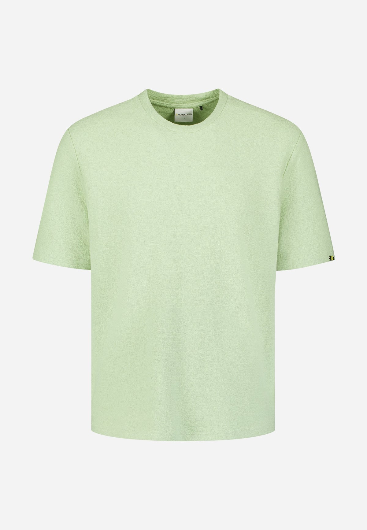 No Excess Jacquard Crepe Plain Tee - Green