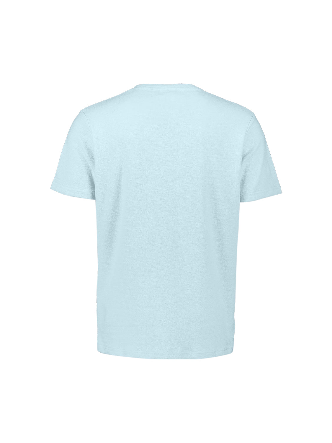 No Excess Jacquard Crepe Plain Tee - Sky