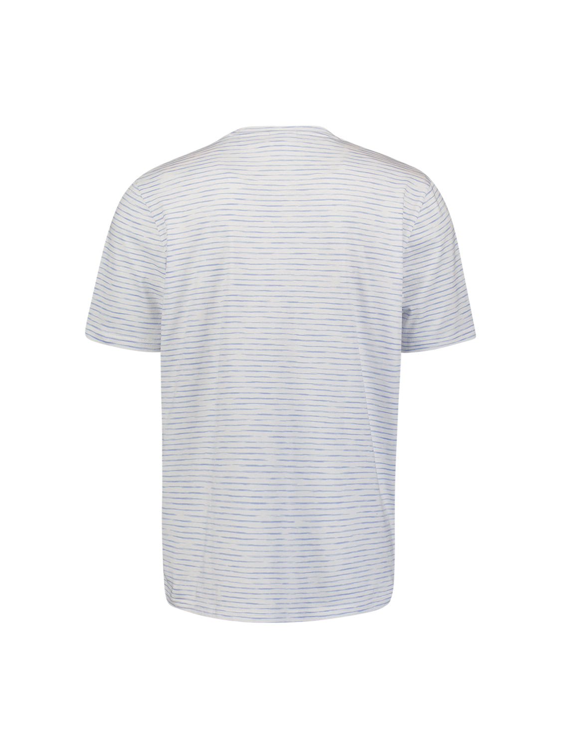 No Excess Striped Crewneck Tee - Blue