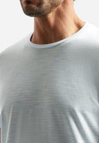 No Excess Striped Crewneck Tee - Sky