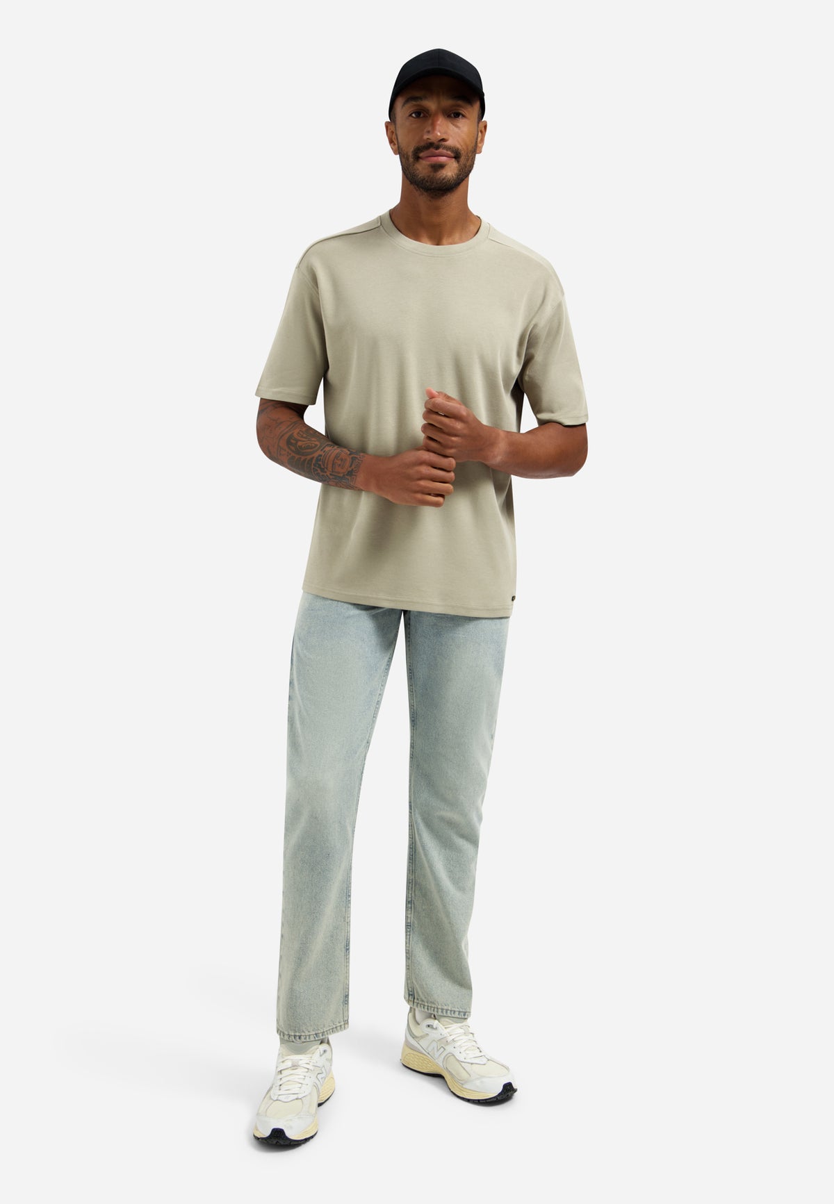 No Excess Interlock Tee - Taupe