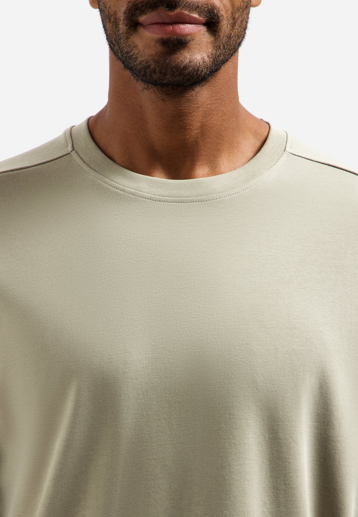 No Excess Interlock Tee - Taupe