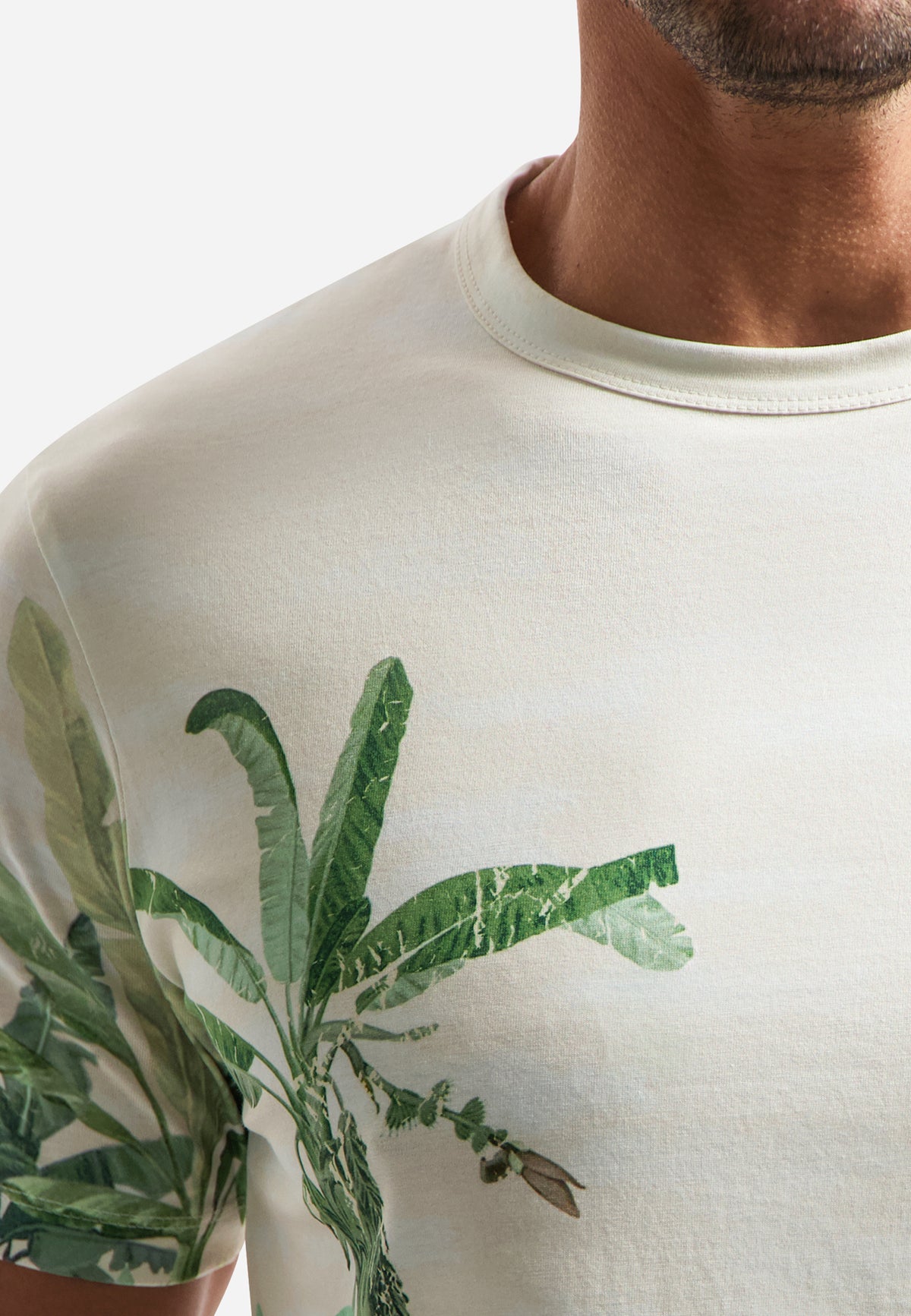 No Excess Botanical Printed Tee - Green