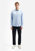 No Excess Long Sleeve Shirt: Jacquard Print - Blue