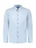 No Excess Long Sleeve Shirt: Jacquard Print - Blue