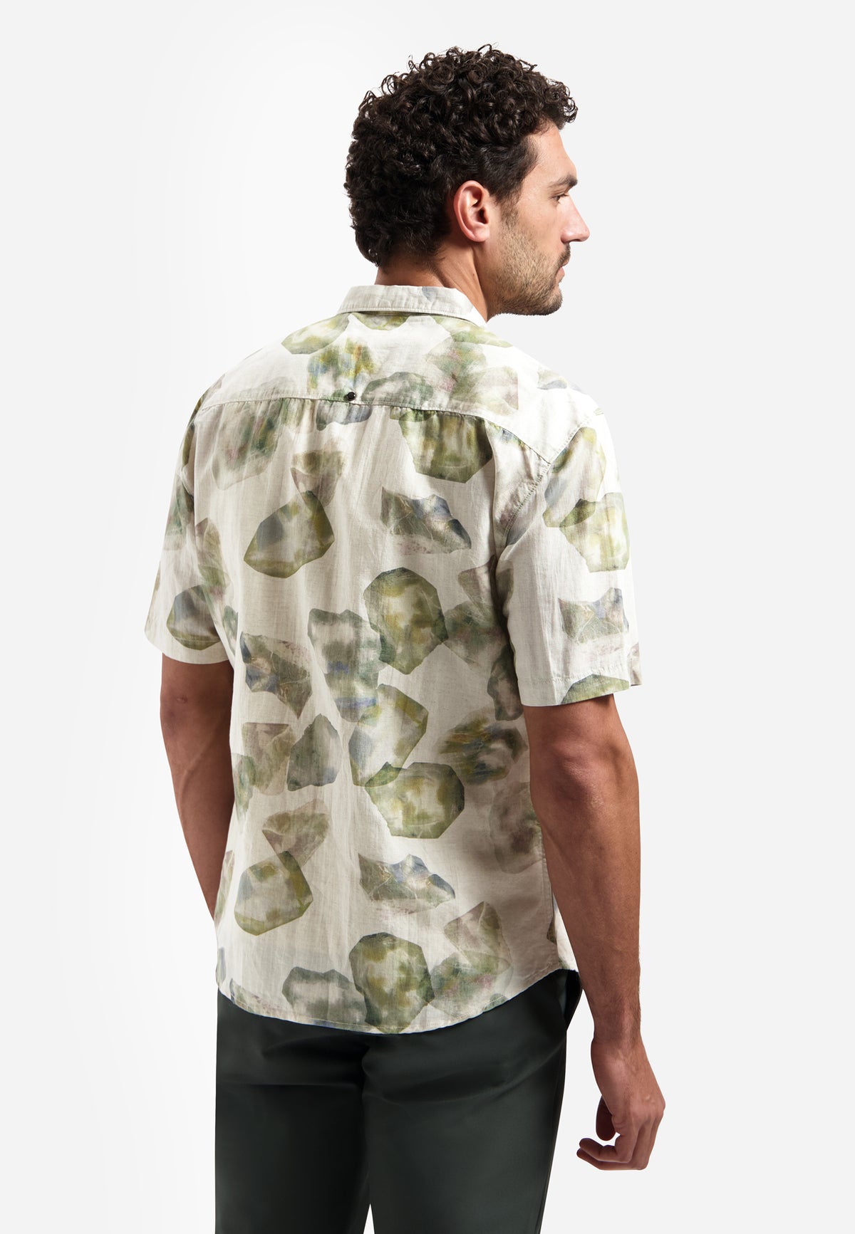 No Excess Short Sleeve Shirt: Grains of Sand - Green