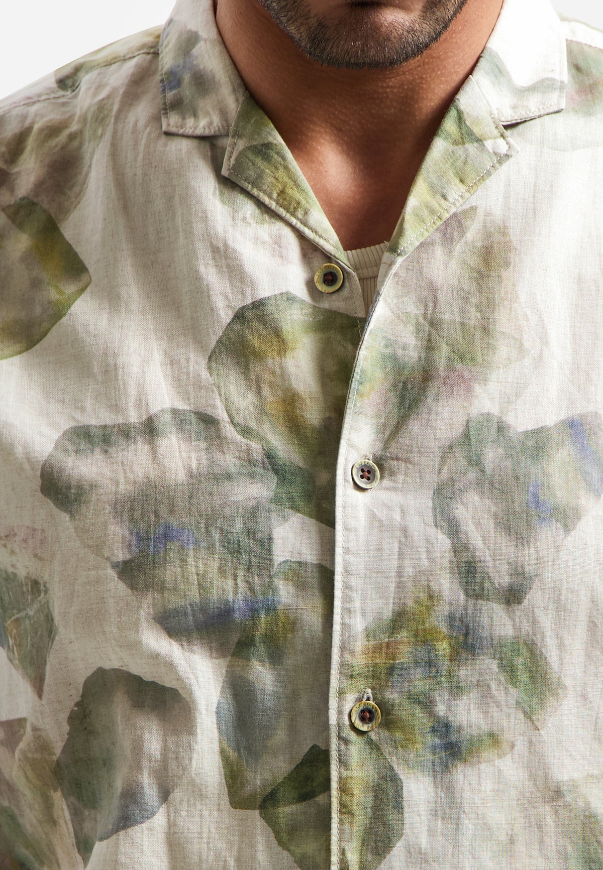 No Excess Short Sleeve Shirt: Grains of Sand - Green