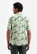 No Excess Short Sleeve Shirt: Botanical Print - Green