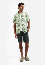 No Excess Short Sleeve Shirt: Botanical Print - Green