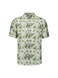 No Excess Short Sleeve Shirt: Botanical Print - Green