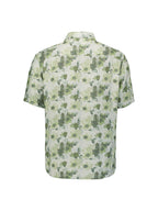 No Excess Short Sleeve Shirt: Botanical Print - Green