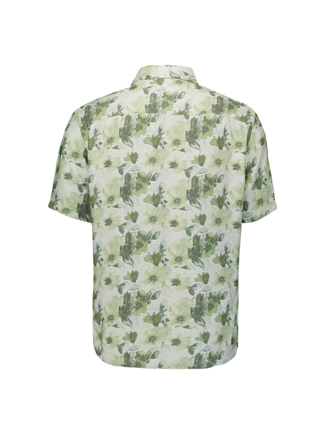 No Excess Short Sleeve Shirt: Botanical Print - Green