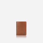 Slim Elasticated Leather Card Holder - Tan
