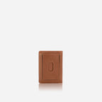 Slim Elasticated Leather Card Holder - Tan