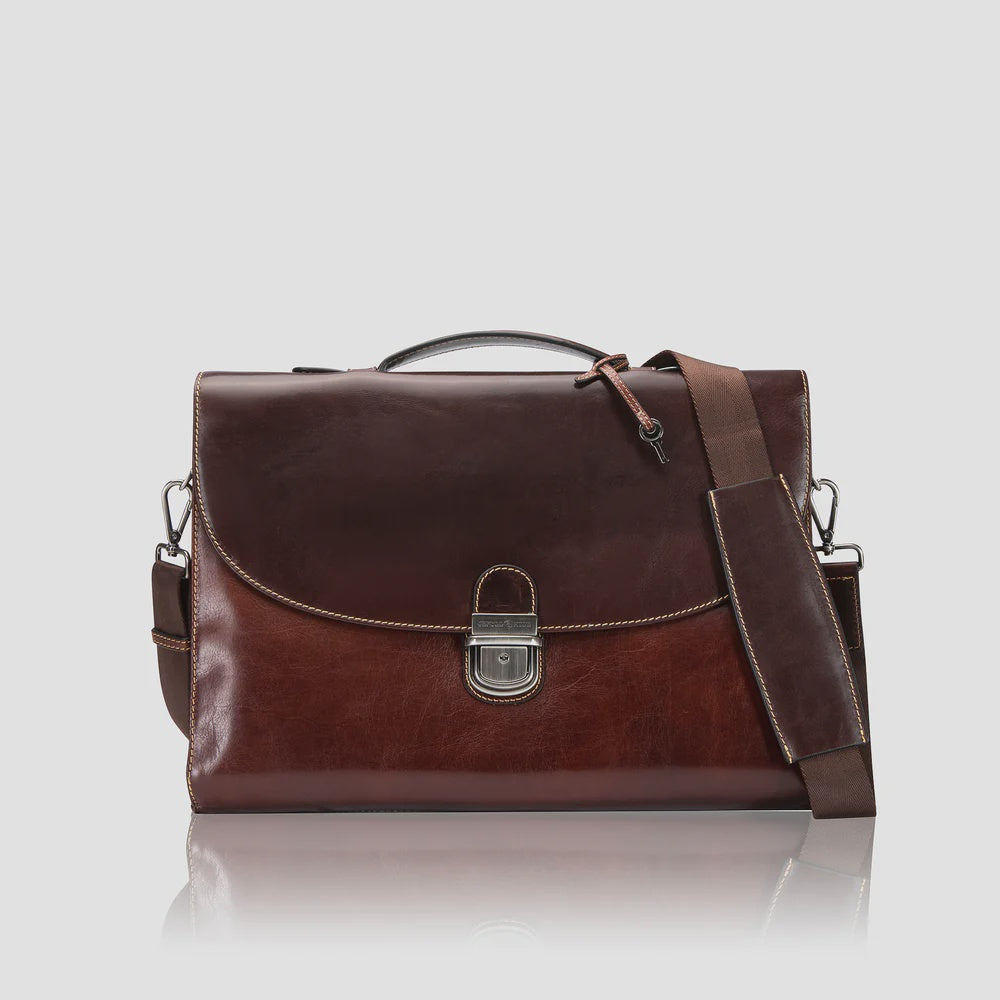 Jekyll & Hide Slim Business Briefcase - Tobacco