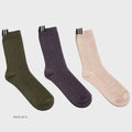 Moke: Lily Wool Blend Socks -Blush/ Bonsai/ Cocoa Powder