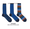 Ben Sherman 3 Box Socks - Blue Mix
