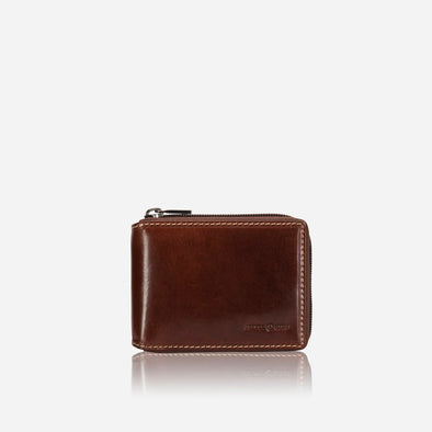 Jekyll & Hide Zip Around Leather Wallet - Mocha