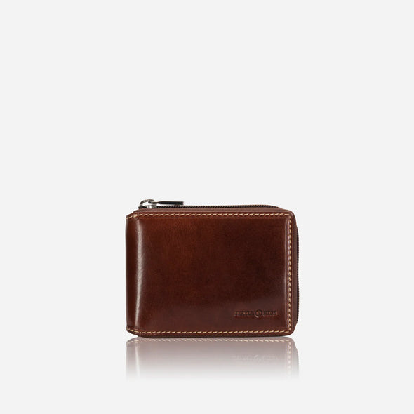 Jekyll & Hide Zip Around Leather Wallet - Mocha