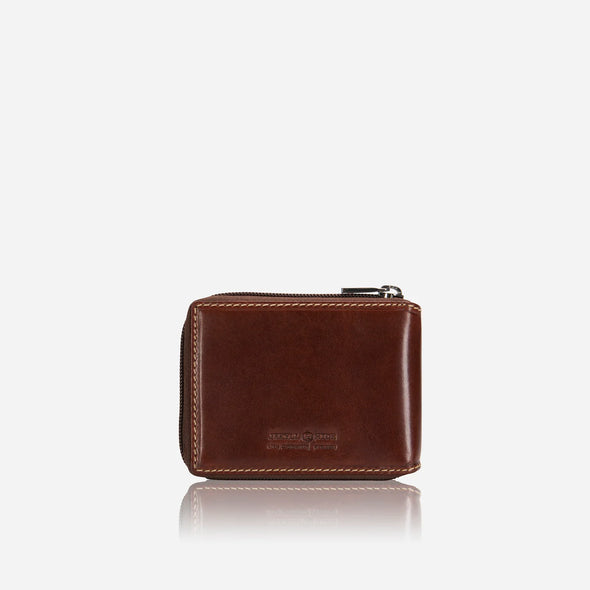 Jekyll & Hide Zip Around Leather Wallet - Mocha