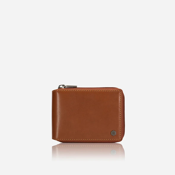 Jekyll & Hide Zip Around Leather Wallet - Tan