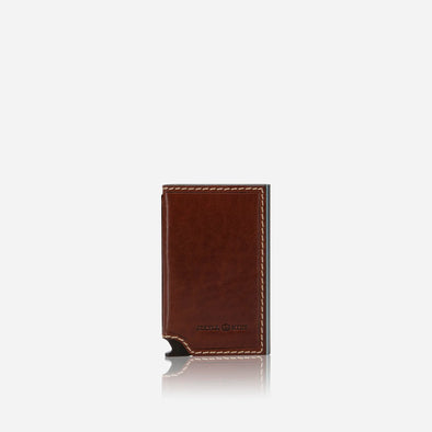 Leather Pop-up Card Holder - Mocha