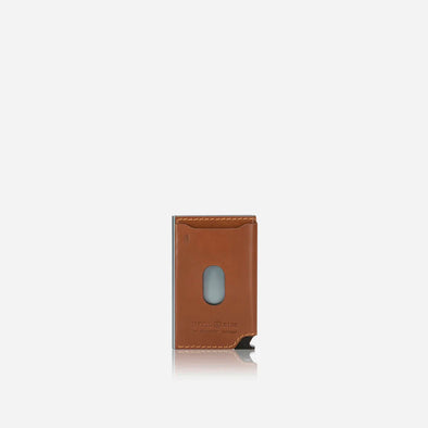 Leather Pop-up Card Holder - Tan