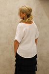 Haleigh Linen Top in White