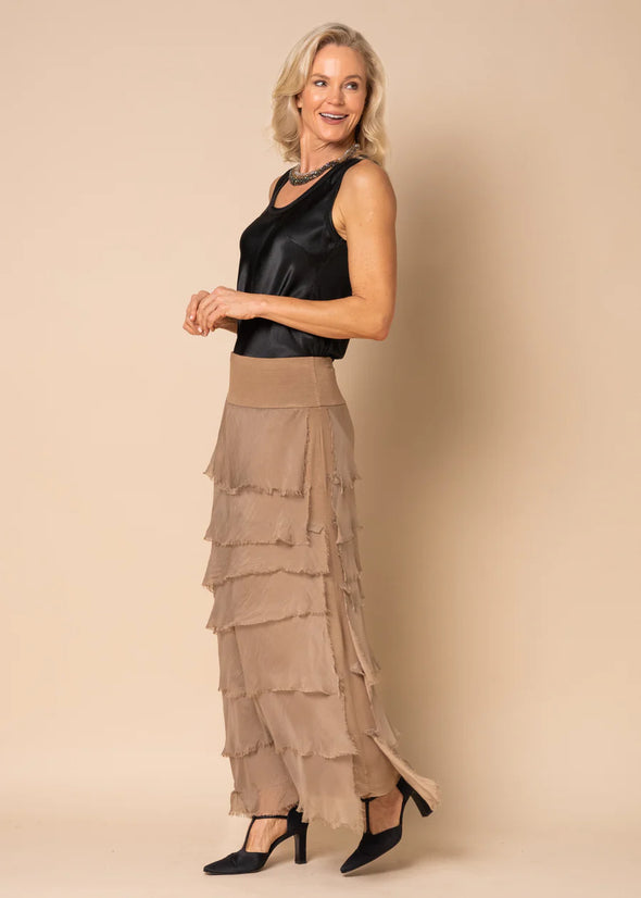 Fifi Silk Skirt in Desert