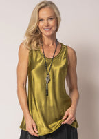 Toyah Singlet in Green Olive
