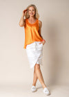 Toyah Singlet in Sunset Orange