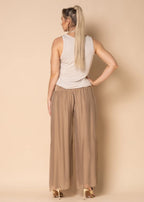 New Gia Silk Pants in Desert