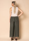 New Gia Silk Pants - Khaki