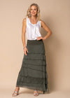 Fifi Silk Skirt in Khaki