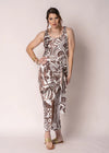 Seraphine Satin Singlet in Mocha