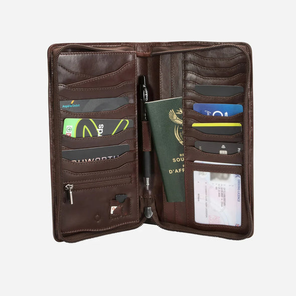 Jekyll & Hide Zip Around Travel Organiser - Mocha