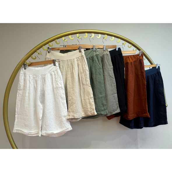 Italian Linen Mid-Length Shorts