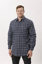 Vonnella Long Sleeve Shirt: Checked - Taupe Tones