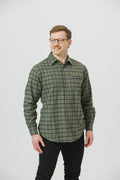 Vonnella Long Sleeve Shirt : Squared Check - Olive