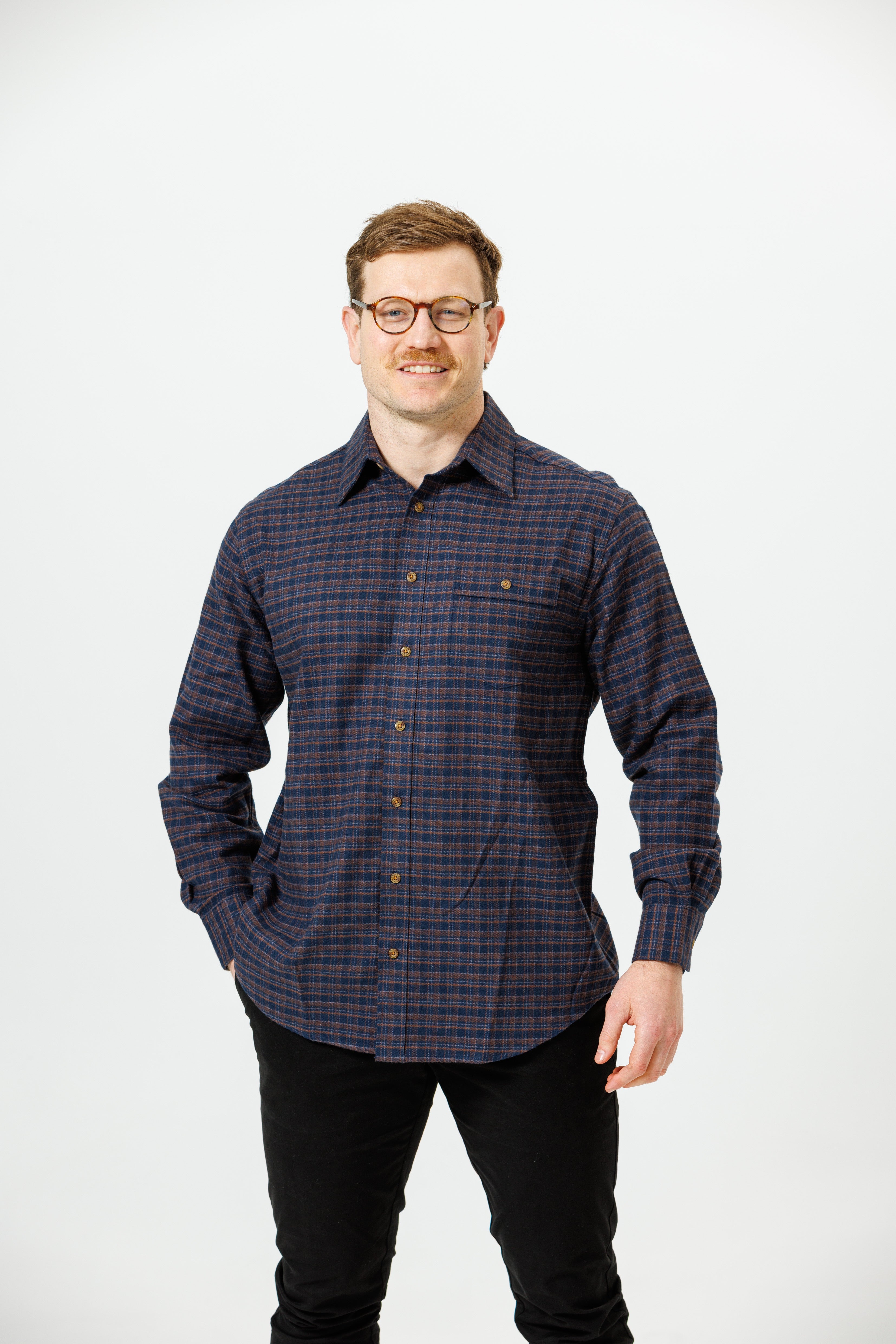 Vonnella Long Sleeve Shirt : Multi Check - Bronze