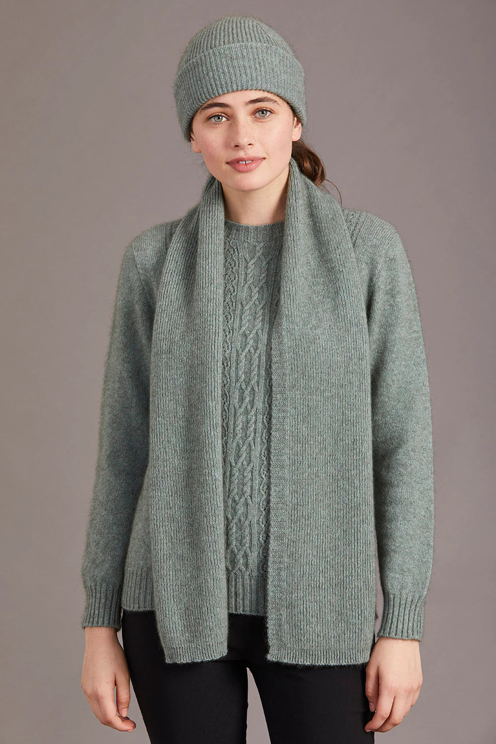 Possum Merino Fine Rib Scarf