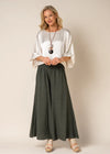 Diana Linen Pant in Khaki
