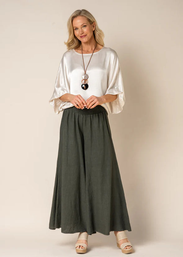 Diana Linen Pant in Khaki