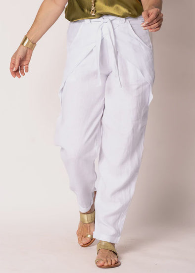 Cosima Linen Pant in White