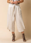 Addison Linen Pant - Latte