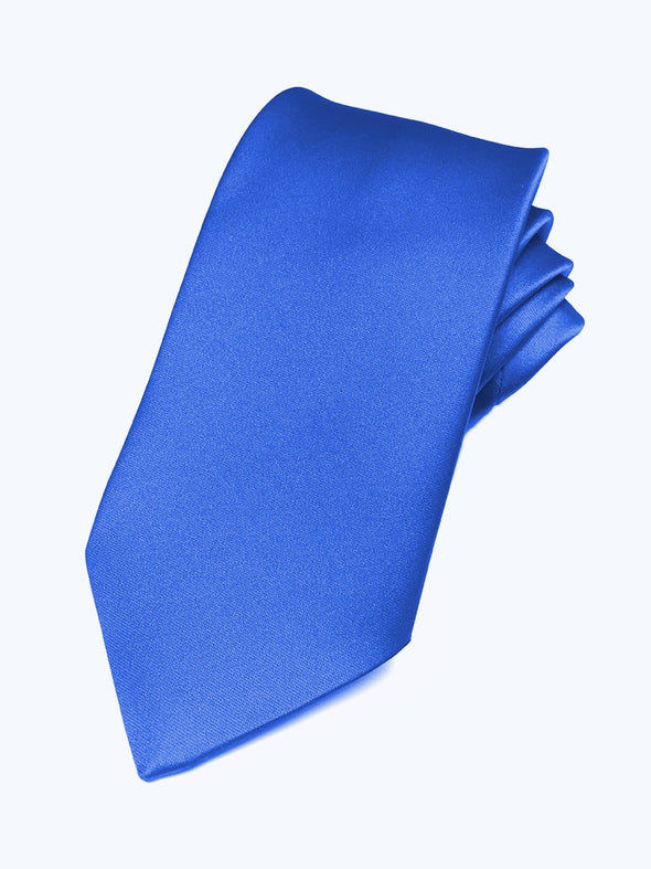 Fellini Satin Tie - Cobalt