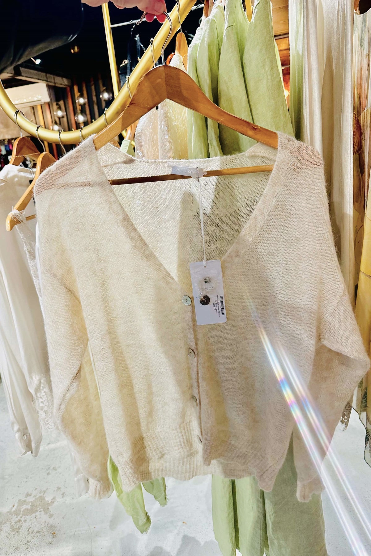 Made in Italy Sheer Alpaca Cardigan