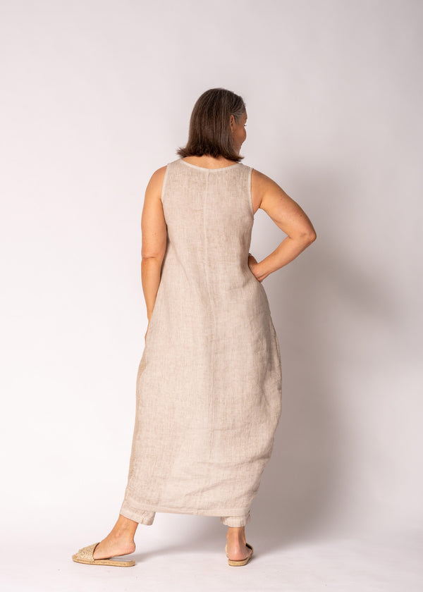 Alette Dress in Antique Beige