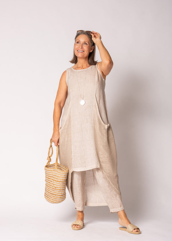 Alette Dress in Antique Beige