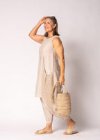 Alette Dress in Antique Beige